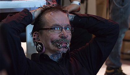 Rolf Buchholz: The most pierced man in the world has got 453 piercings!!!