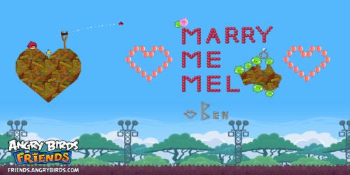 Awesome “Angry Birds” Marriage Proposal