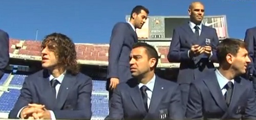 Classy and stylish Barcelona stars in the offical photoshoot of the club!