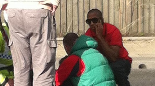 Ashley Young gives the upmost care to little injured kids!