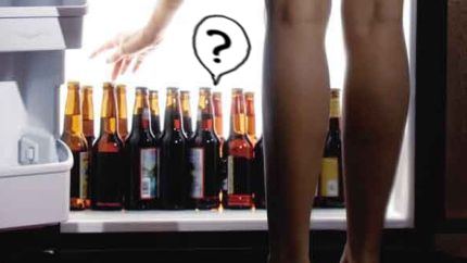 The reason why guys keep their beers on the bottom shelf…