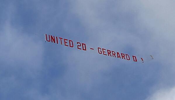 Manchester United fans produced a prank for Liverpool over Anfield! [pics]