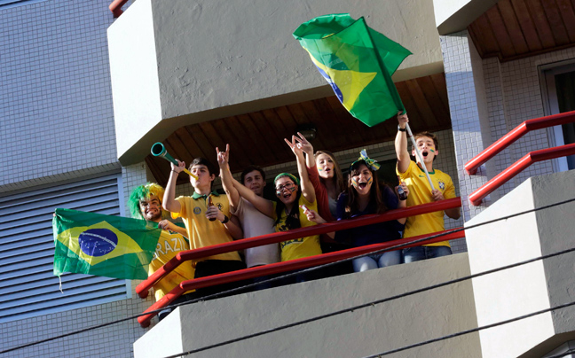 This is how Brazil sounds when their national team scores in the World Cup! [video]