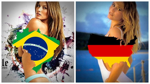 Βραζιλία vs Γερμανία, σαν να λέμε Gisele vs Claudia Schiffer! [pics]
