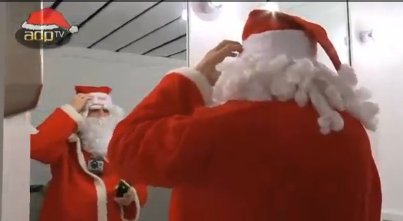 Who’s the footballer dressed up as Santa Claus?