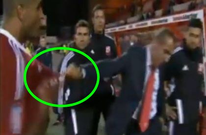 WOW! Paolo Di Canio was involved in a fight with his own player!!!