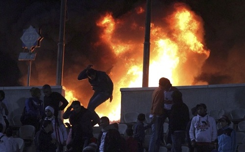 Explosion in a football match