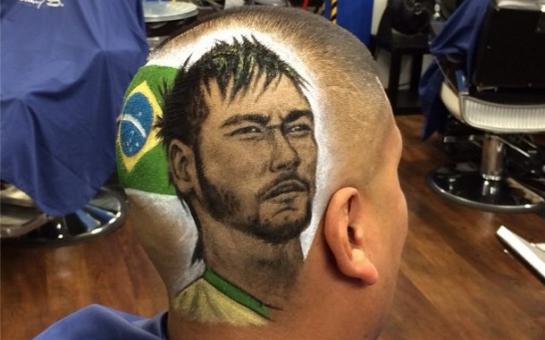 The BEST hairstylist EVER put footballers faces on fans heads! [pics]