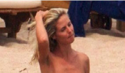 Heidi Klum…βγαίνει topless στη παραλία χωρίς αναστολές!!