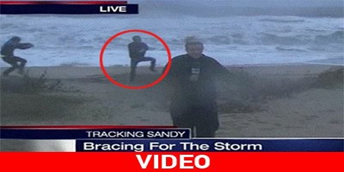 Dancing Gangnam Style during  Hurricane Sandy  (VIDEO)