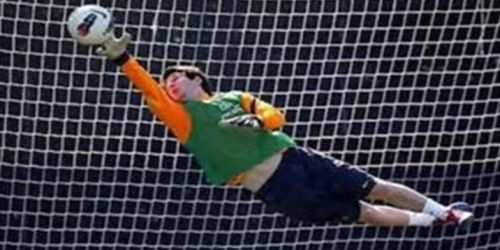 Goalkeeper doing somersaults before the shootout!