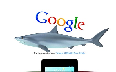 To banner με τον καρχαρία στην Google προκάλεσε αναστάτωση(PHOTOS)