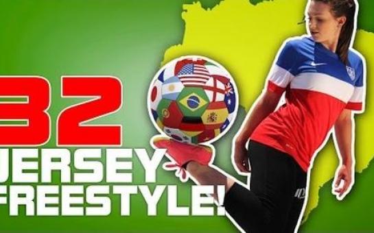 Indi Cowie World Cup freestyle | Juggling in all 32 jerseys! [vid]