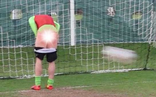 BUM as Target for Football Practice!!! [vid]