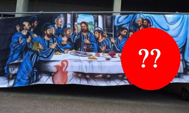 Ποιoν γνωστό ποδοσφαιριστή έκαναν σε πανό ως ο Ιούδας στο μυστικό δείπνο?
