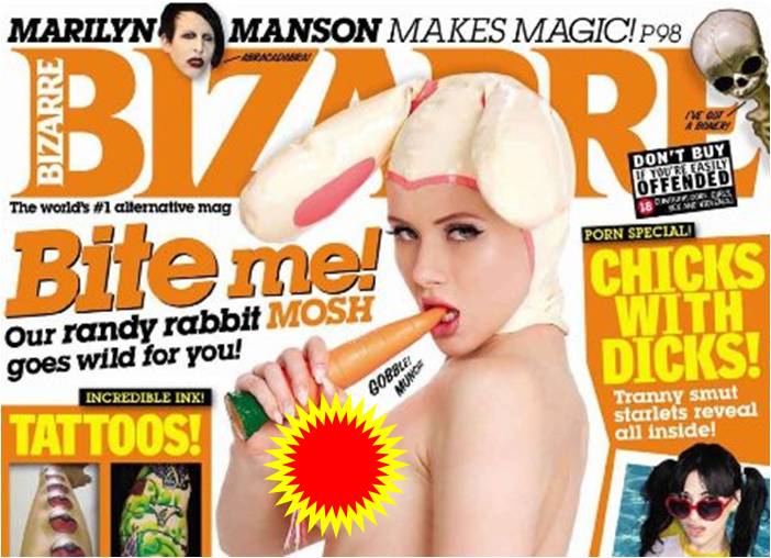 To πιο σέξυ κουνελάκι μας μαγεύει στο περιοδικό Bizarre με το απίστευτα καυτό της κορμί!