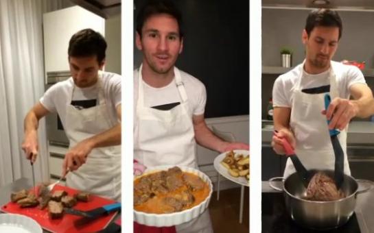 ‘I Lost A Bet And I Had To Cook!’ – Lionel Messi! [Video]