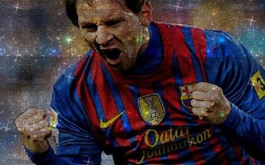 Messi portrait with Swarovski worth 50 million dollars!