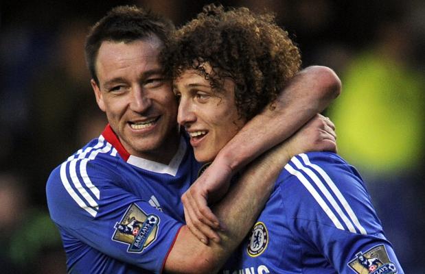 GIF: Terry and David Luiz perfectly synchronised little jump together!