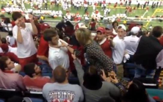 Mama Goes Crazy On OU Student during NFL game