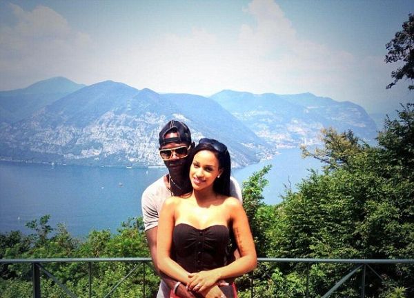 Mario Balotelli and Fanny Neguesha at Lake Garda