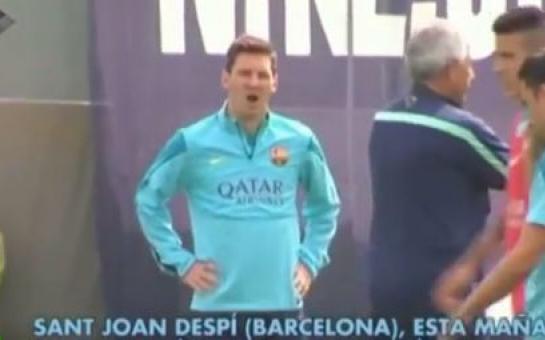 A bed for Messi, he is sleepy! [vid]