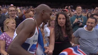 What wrong with Mo Farah’s wife and she is so concerned?
