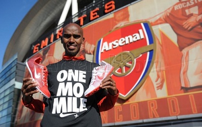 Do you remember Mo Farah training in Arsenal?