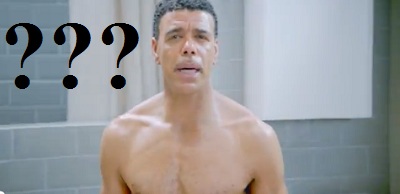 What is this former football player doing naked?
