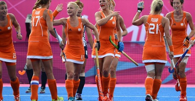 The female Dutch team of field hockey is the most beautiful orange thing to see!!
