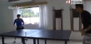 Neymar tries some ping pong! (video)