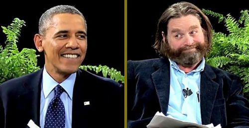 Στιγμές γέλιου με τον Ομπάμα στην εκπομπή του Γαλυφιανάκη [vid]