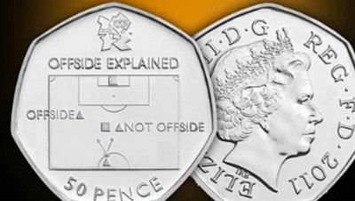 Νόμισμα που να εξηγεί το offside έφτιαξαν οι Άγγλοι!!