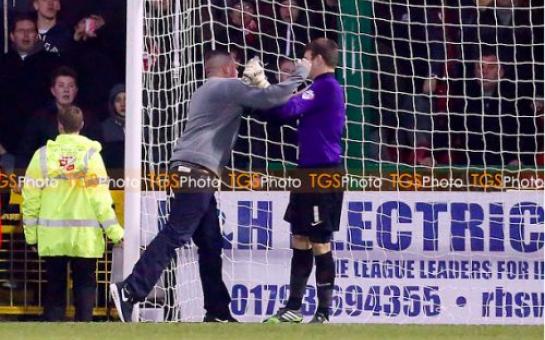 Swindon Fan attacks player