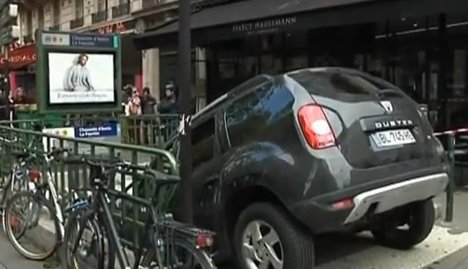 WTF! Driver parks car in Paris metro station!!!