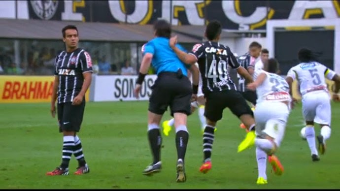 Corinthians footballer banned for 6 months after pushing a referee! [vid]