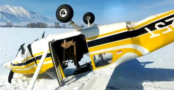 Μαγνητοσκόπησε την πτώση του αεροπλάνου του! (video)