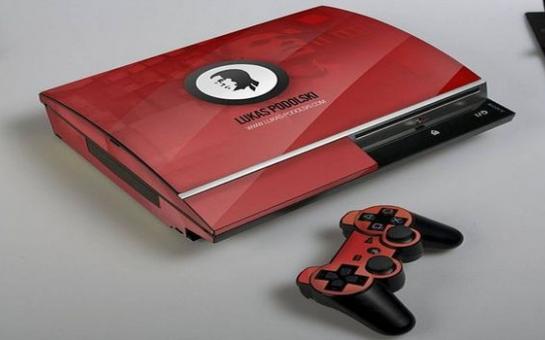 Lukas Podolski has a personalised PlayStation console