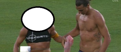 Is this a sports bra? Oh God Allmighty….who is wearing it in front of Ibra!!
