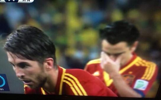 Xavi’s reaction to Ramos penalty miss!