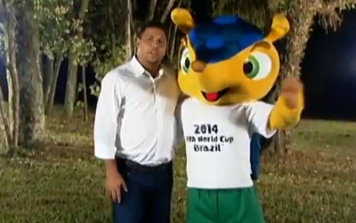 Ronaldo… “O Fenomeno” reveals the mascot for WK of 2014!!