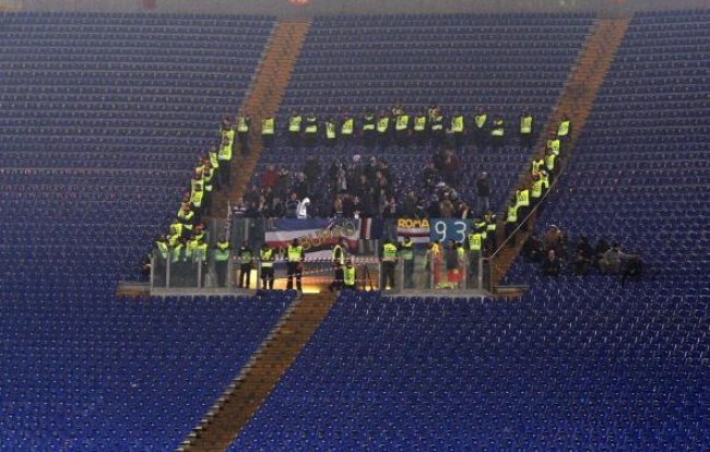 Ridiculous amount of police protection to football fans!