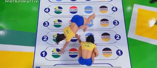 Βραζιλιάνες παίζουν Twister σε τηλεοπτική εκπομπή (Βίντεο)