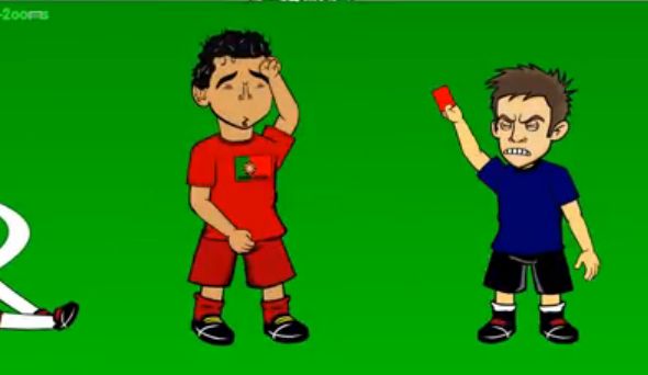 Germany 4-0 Portugal in cartoon format! [video]