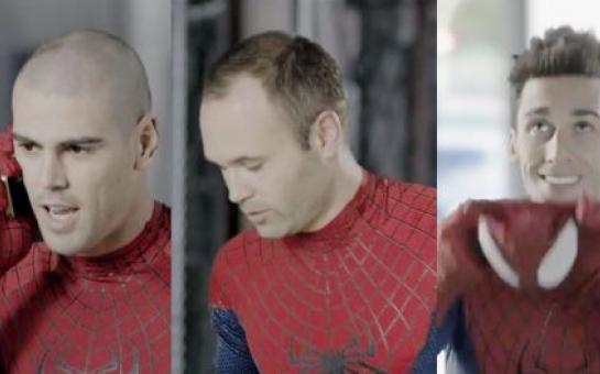 Iniesta, Diego López, Valdés, Arbeloa ● The Amazing Spider-Man [vid]
