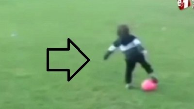 Which famous footballer is the father of this little talent?