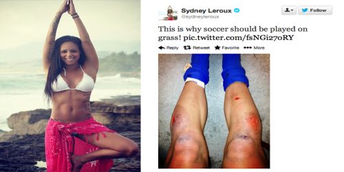 Κούκλα μου αυτά παθαίνεις όταν παίζεις ποδόσφαιρο!