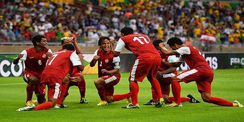 Tahiti Amazing Goal Celebration