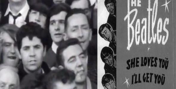 Retro: 28,000 Liverpool supporters sing She Loves You by the Beatles