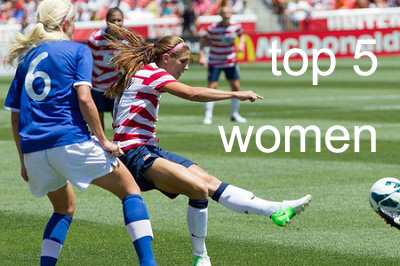 These are the top 5 women soccer players!!